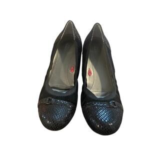 Ros Hommerson Rosita Womens Ballet Flat 8M Black Leather Comfort Shoes
